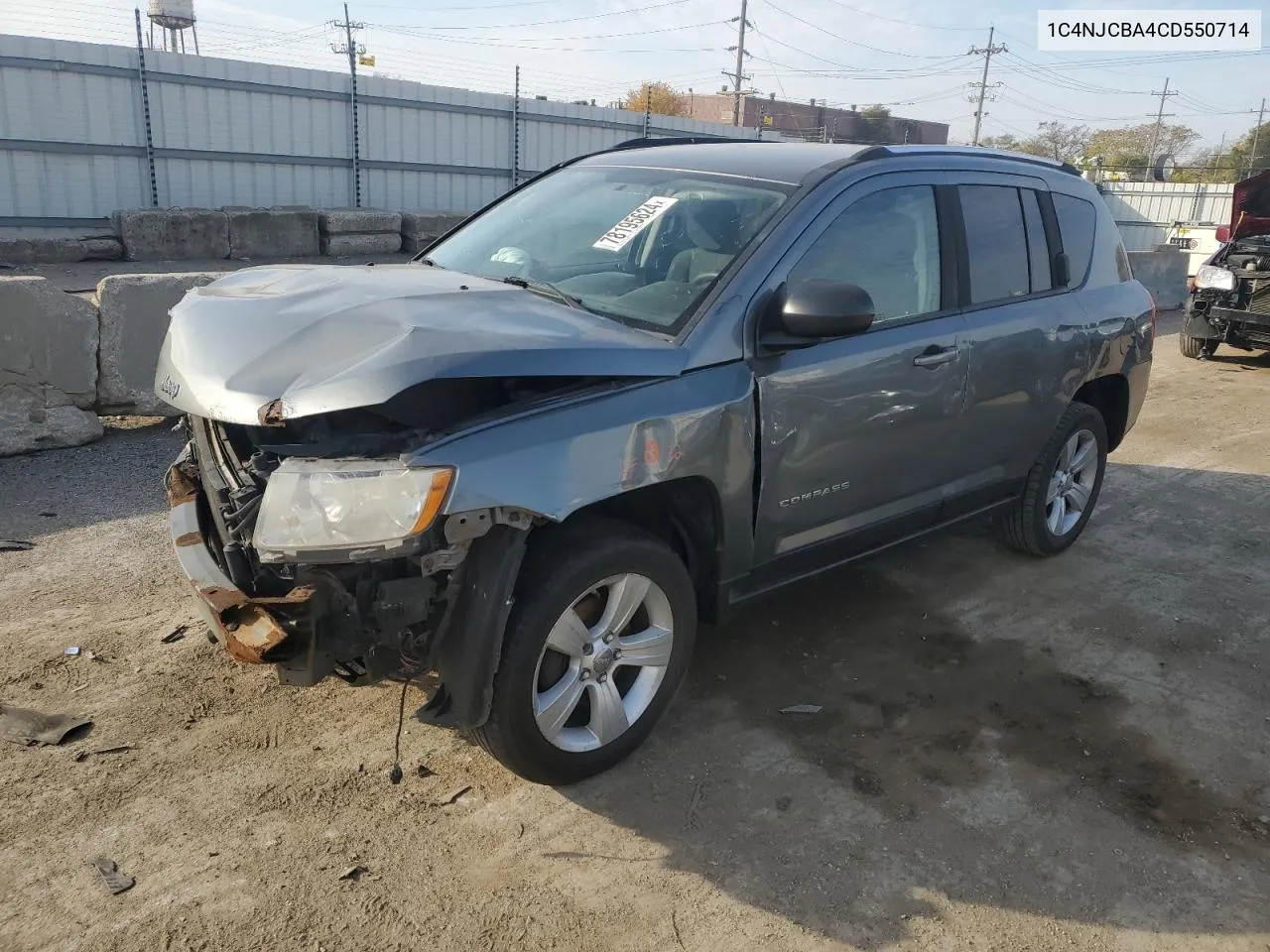 2012 Jeep Compass Sport VIN: 1C4NJCBA4CD550714 Lot: 78195624