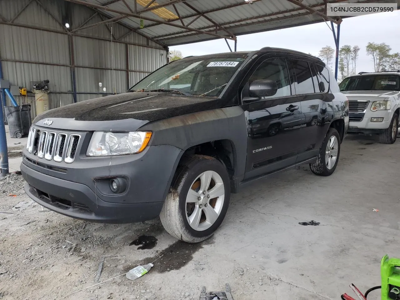 2012 Jeep Compass Sport VIN: 1C4NJCBB2CD579590 Lot: 78757184