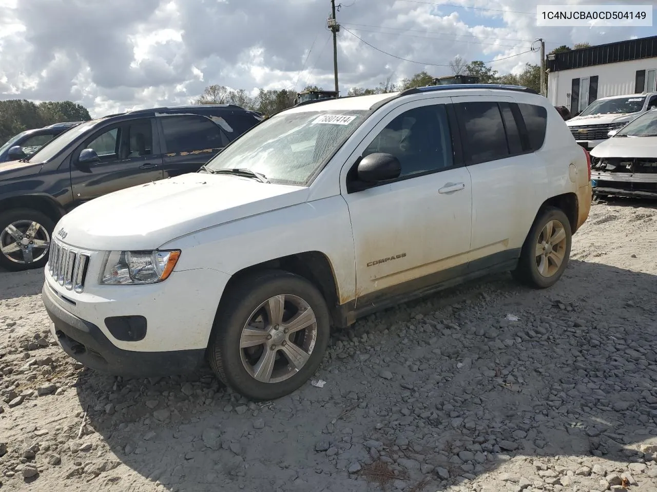 2012 Jeep Compass Sport VIN: 1C4NJCBA0CD504149 Lot: 78801414