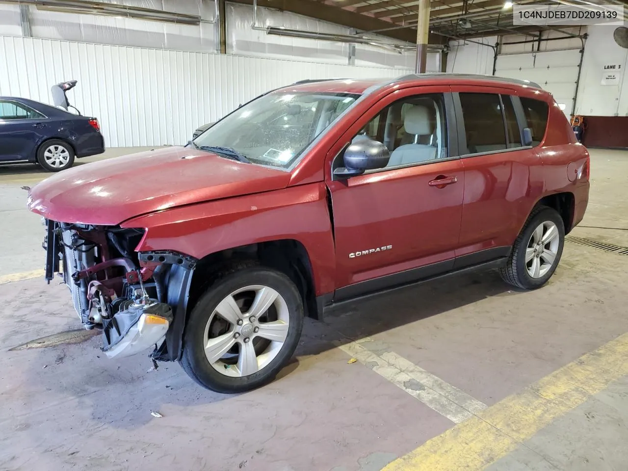 2013 Jeep Compass Latitude VIN: 1C4NJDEB7DD209139 Lot: 69750074