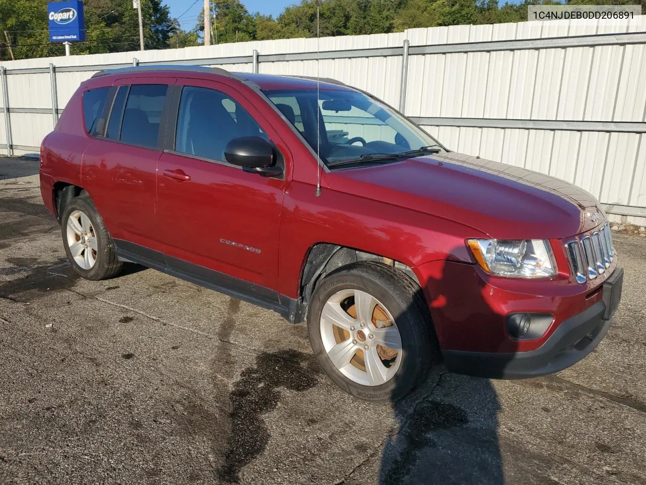 2013 Jeep Compass Latitude VIN: 1C4NJDEB0DD206891 Lot: 71271204