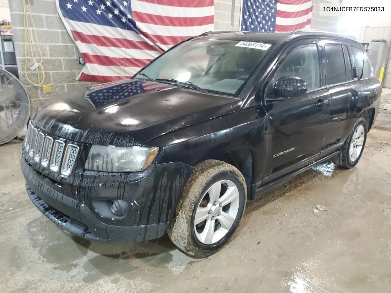 2014 Jeep Compass Latitude VIN: 1C4NJCEB7ED575033 Lot: 54869114