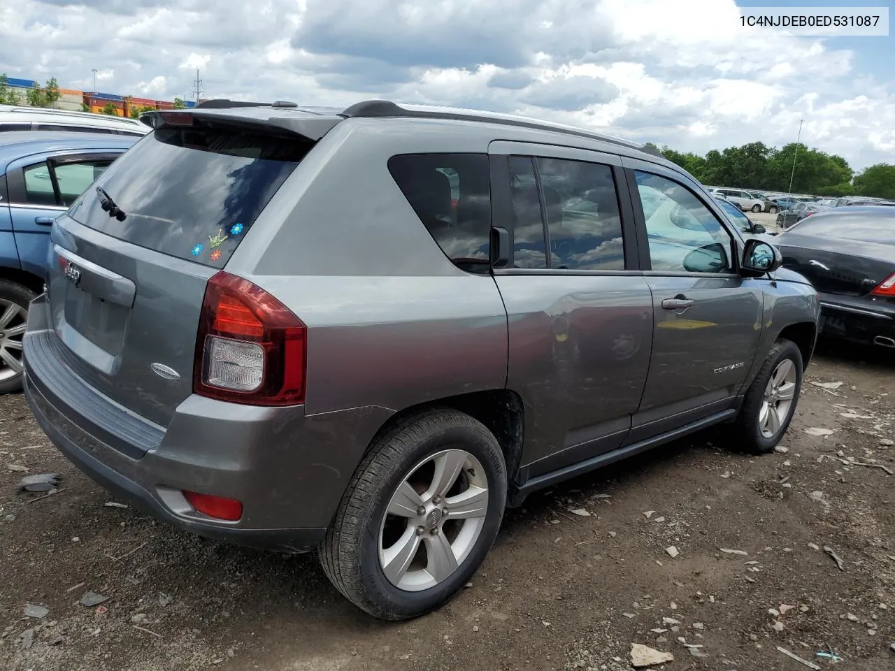 2014 Jeep Compass Latitude VIN: 1C4NJDEB0ED531087 Lot: 57996794