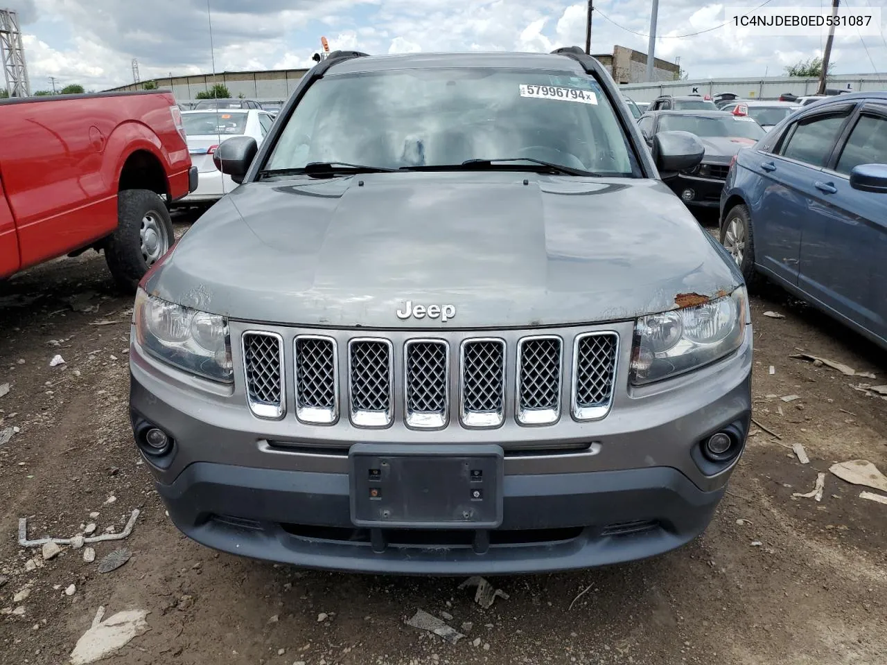 2014 Jeep Compass Latitude VIN: 1C4NJDEB0ED531087 Lot: 57996794