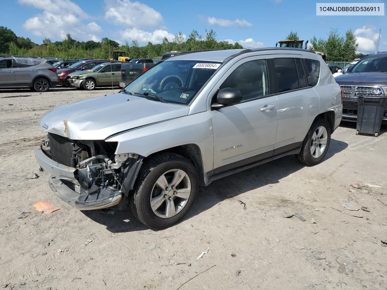 2014 Jeep Compass Sport VIN: 1C4NJDBB0ED536911 Lot: 66839854