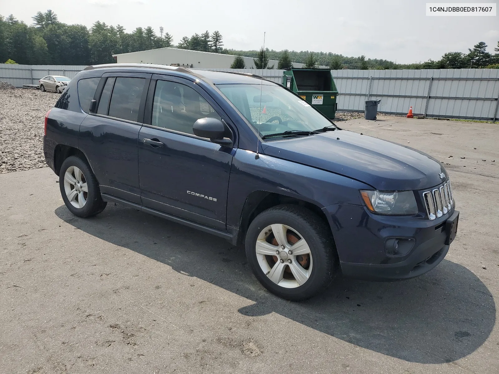 2014 Jeep Compass Sport VIN: 1C4NJDBB0ED817607 Lot: 66955084