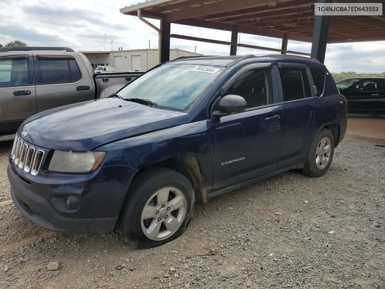 2014 Jeep Compass Sport VIN: 1C4NJCBA7ED643553 Lot: 70052664