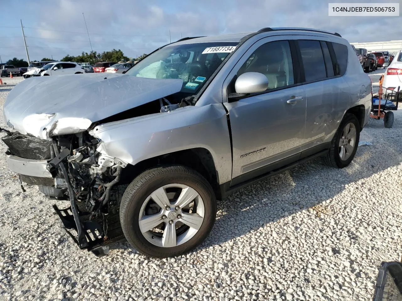 2014 Jeep Compass Latitude VIN: 1C4NJDEB7ED506753 Lot: 71887734