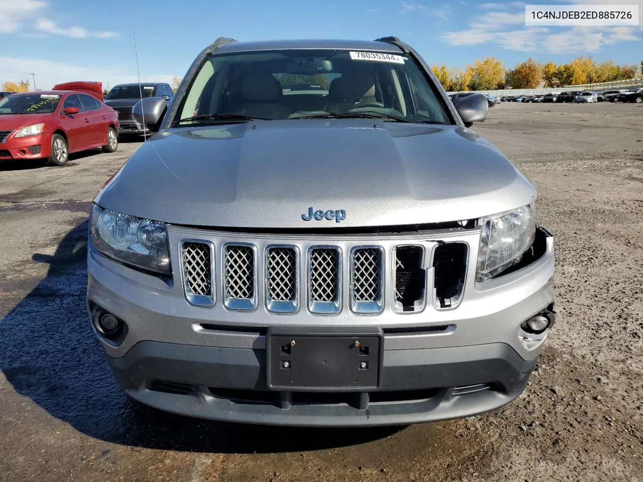 2014 Jeep Compass Latitude VIN: 1C4NJDEB2ED885726 Lot: 78035344