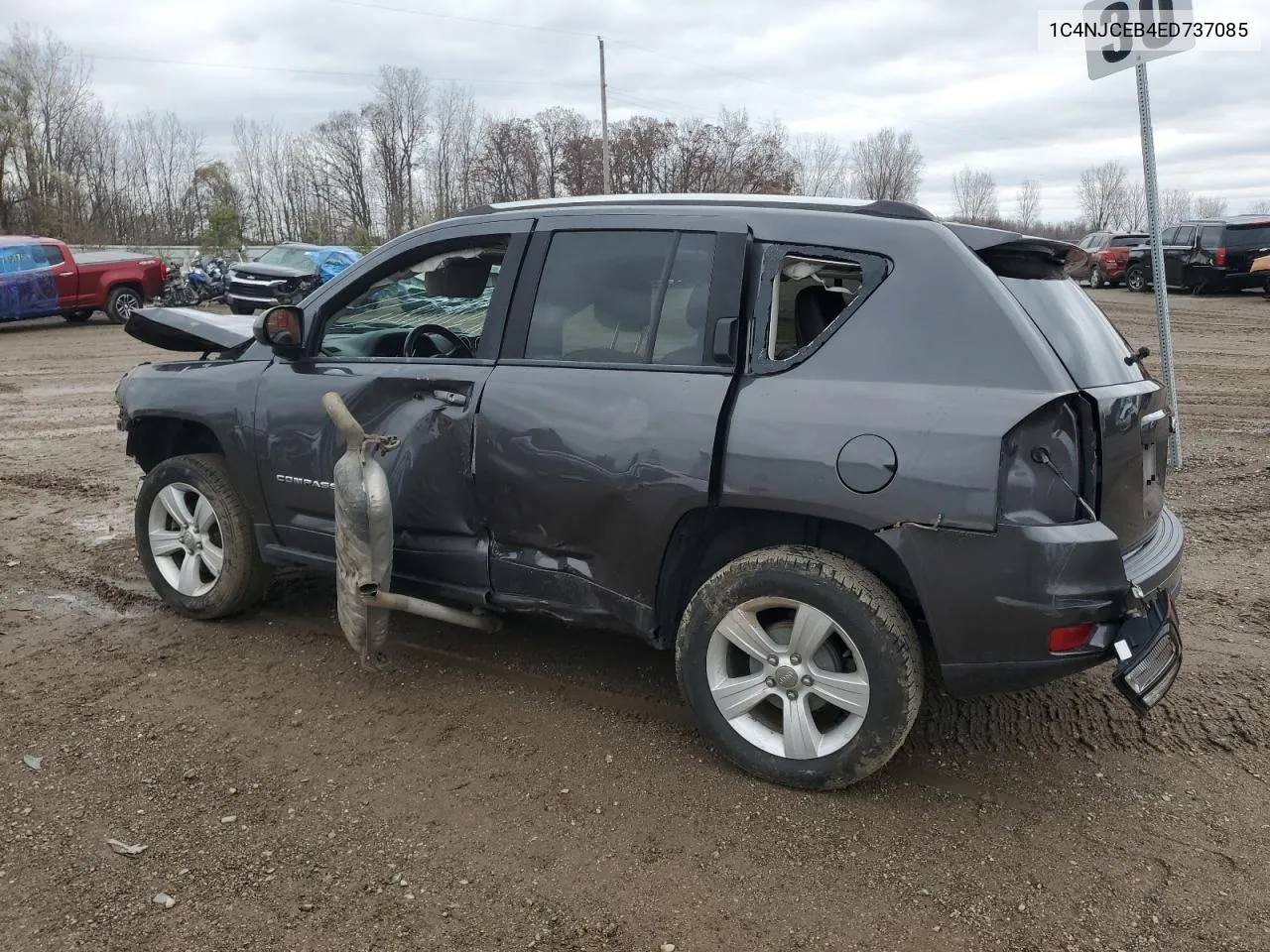 2014 Jeep Compass Latitude VIN: 1C4NJCEB4ED737085 Lot: 78632684