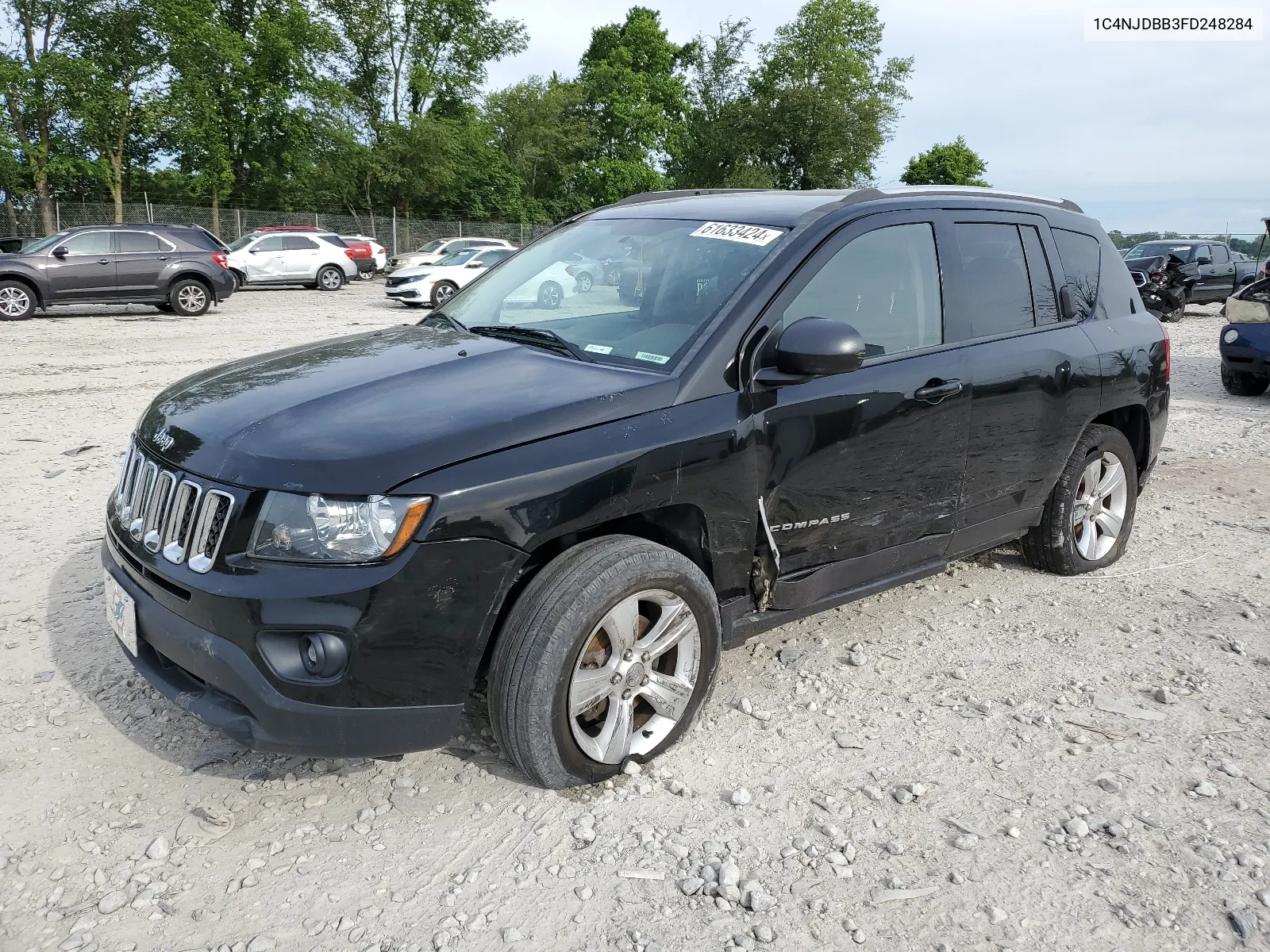 2015 Jeep Compass Sport VIN: 1C4NJDBB3FD248284 Lot: 61633424