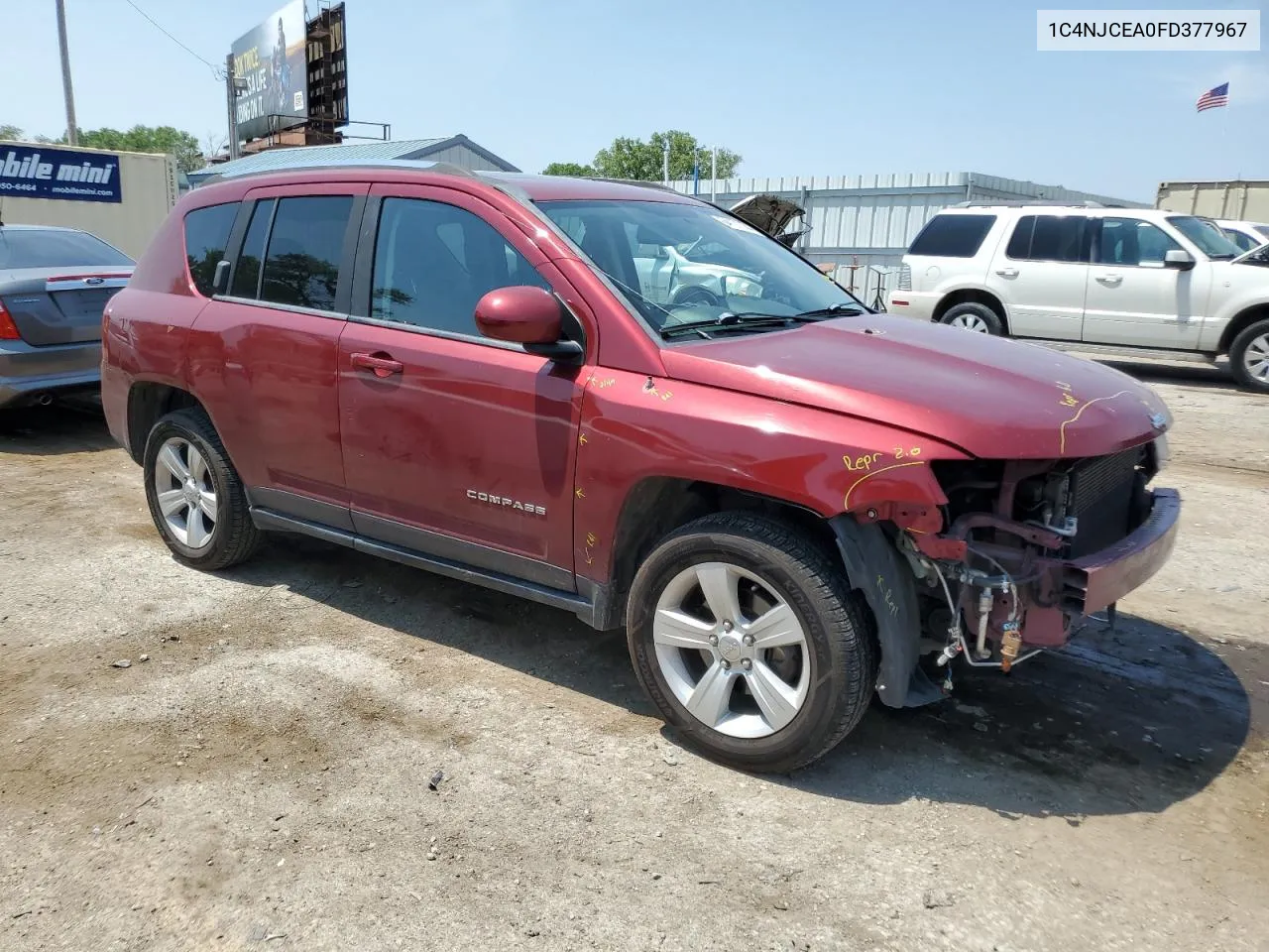 2015 Jeep Compass Latitude VIN: 1C4NJCEA0FD377967 Lot: 64121084