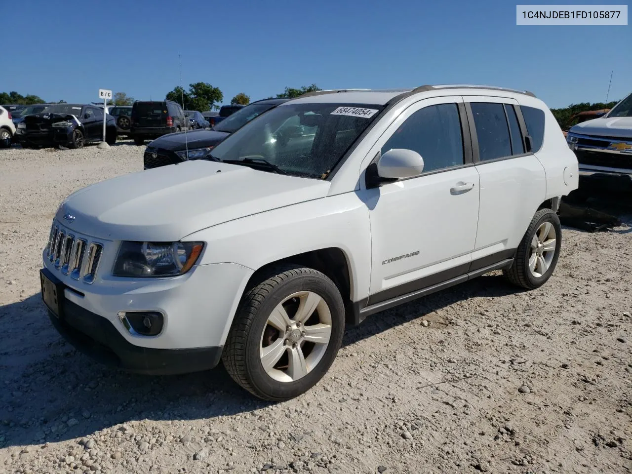 2015 Jeep Compass Latitude VIN: 1C4NJDEB1FD105877 Lot: 68474054