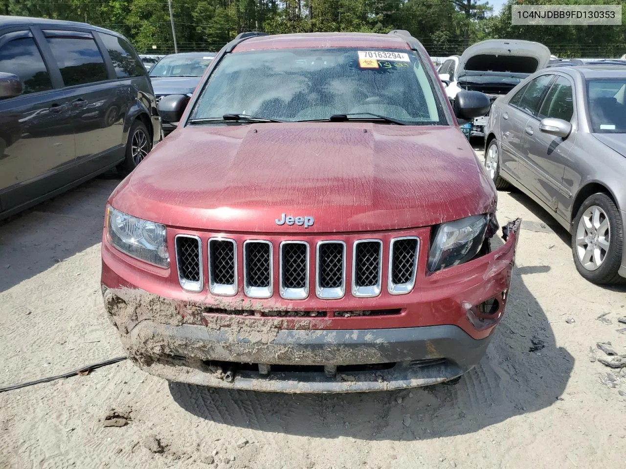 2015 Jeep Compass Sport VIN: 1C4NJDBB9FD130353 Lot: 70163294