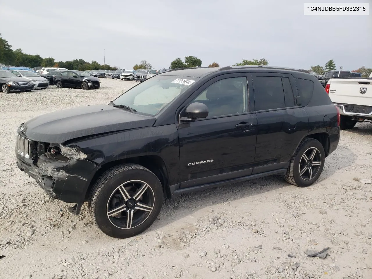 2015 Jeep Compass Sport VIN: 1C4NJDBB5FD332316 Lot: 71911694