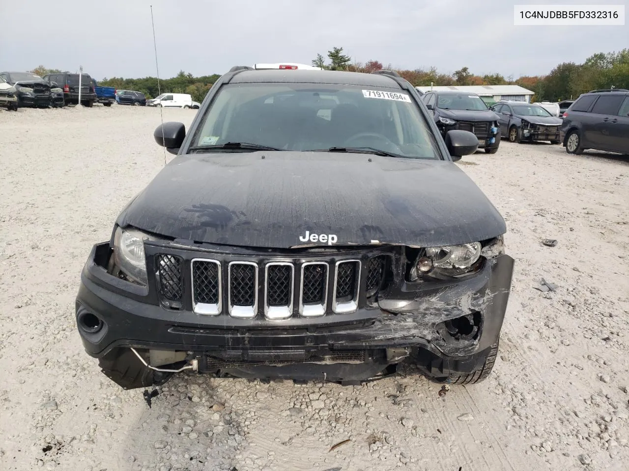 2015 Jeep Compass Sport VIN: 1C4NJDBB5FD332316 Lot: 71911694