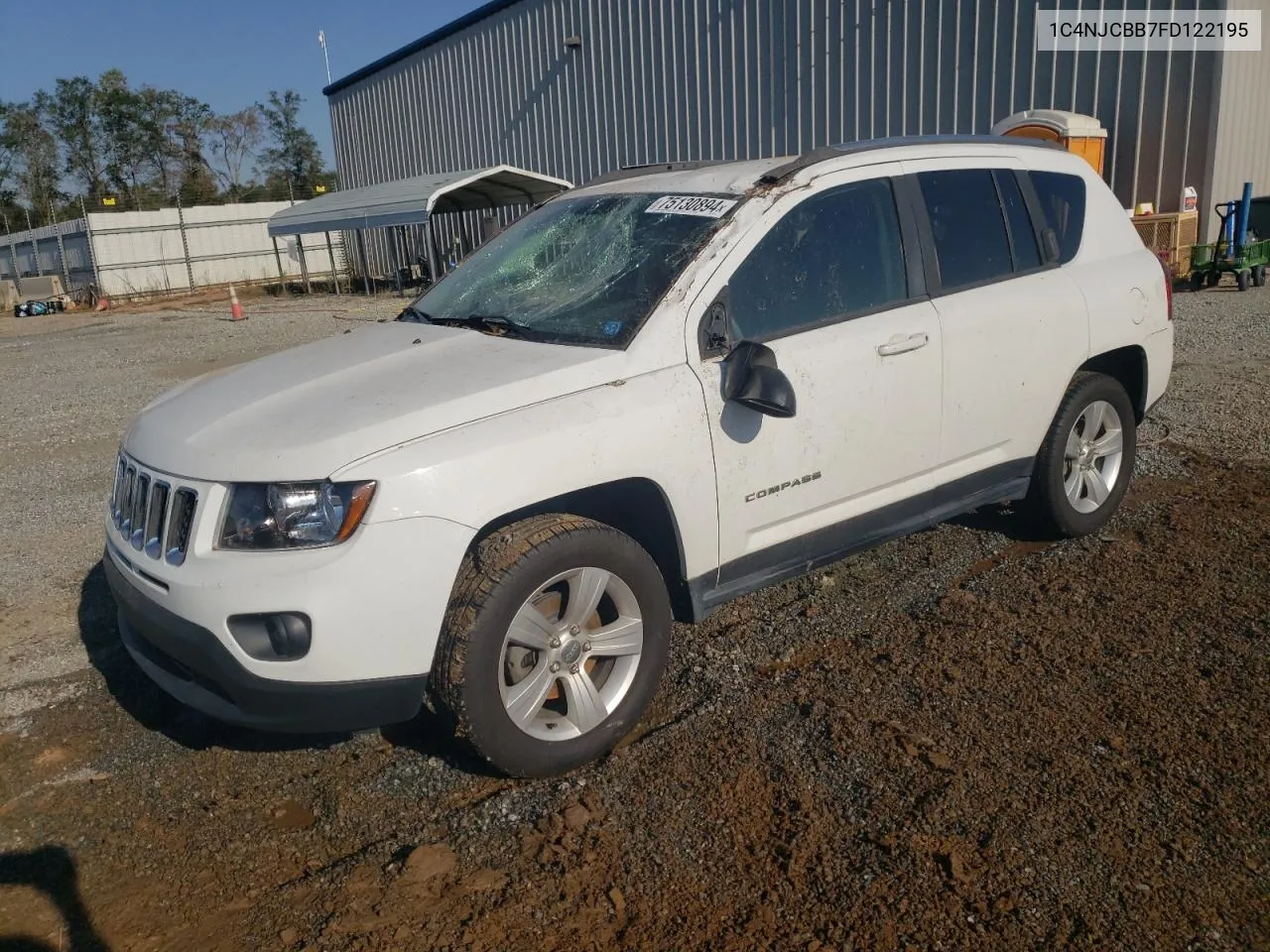 2015 Jeep Compass Sport VIN: 1C4NJCBB7FD122195 Lot: 75130894