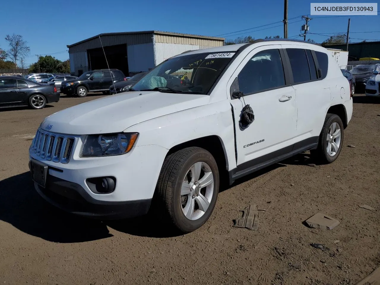 2015 Jeep Compass Latitude VIN: 1C4NJDEB3FD130943 Lot: 75614524