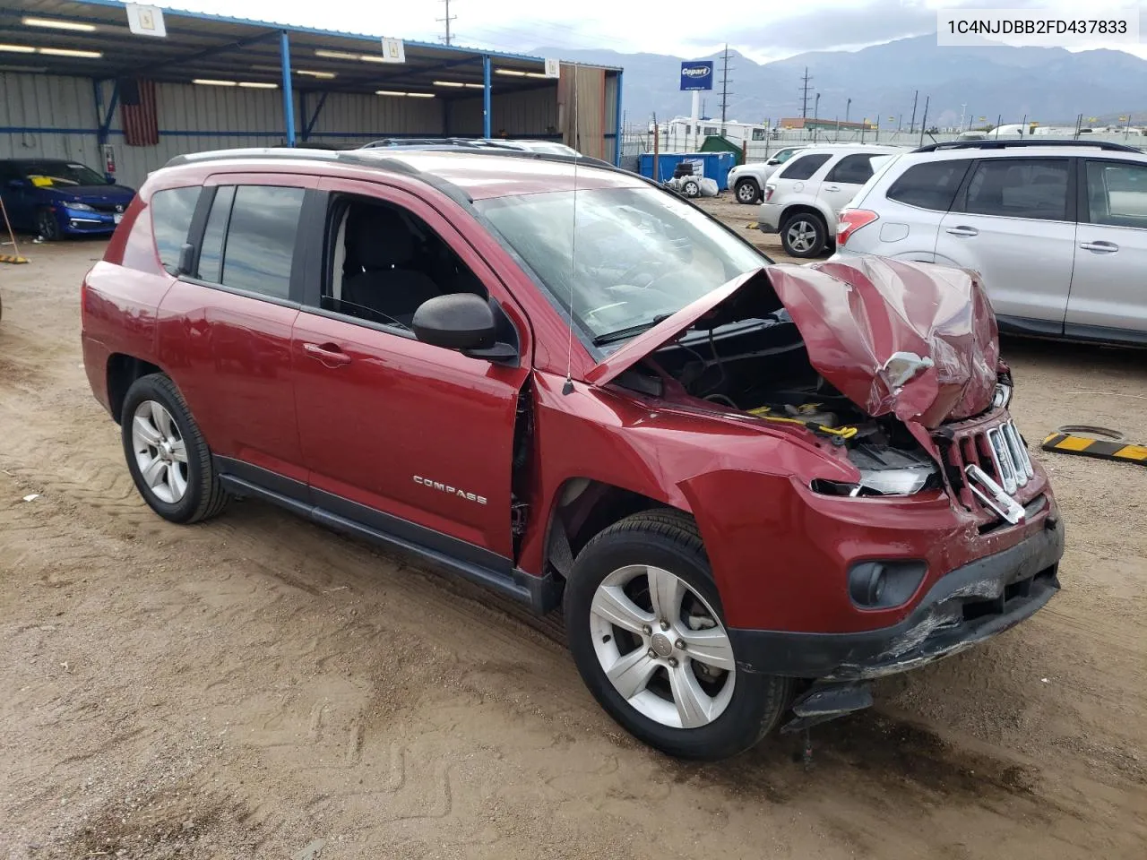 2015 Jeep Compass Sport VIN: 1C4NJDBB2FD437833 Lot: 76204504