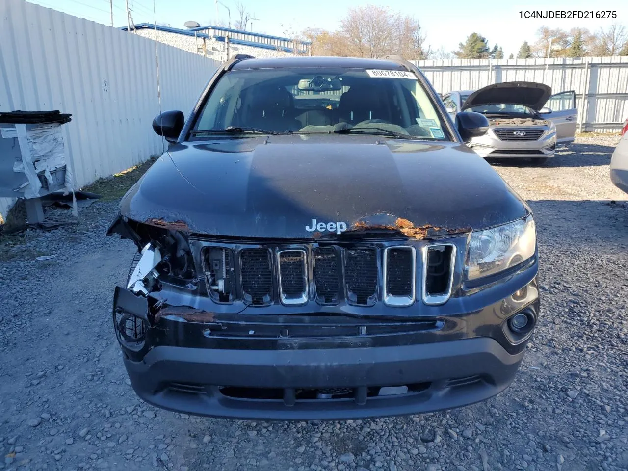 2015 Jeep Compass Latitude VIN: 1C4NJDEB2FD216275 Lot: 80678104