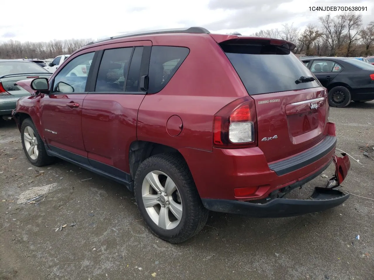 2016 Jeep Compass Latitude VIN: 1C4NJDEB7GD638091 Lot: 40140134