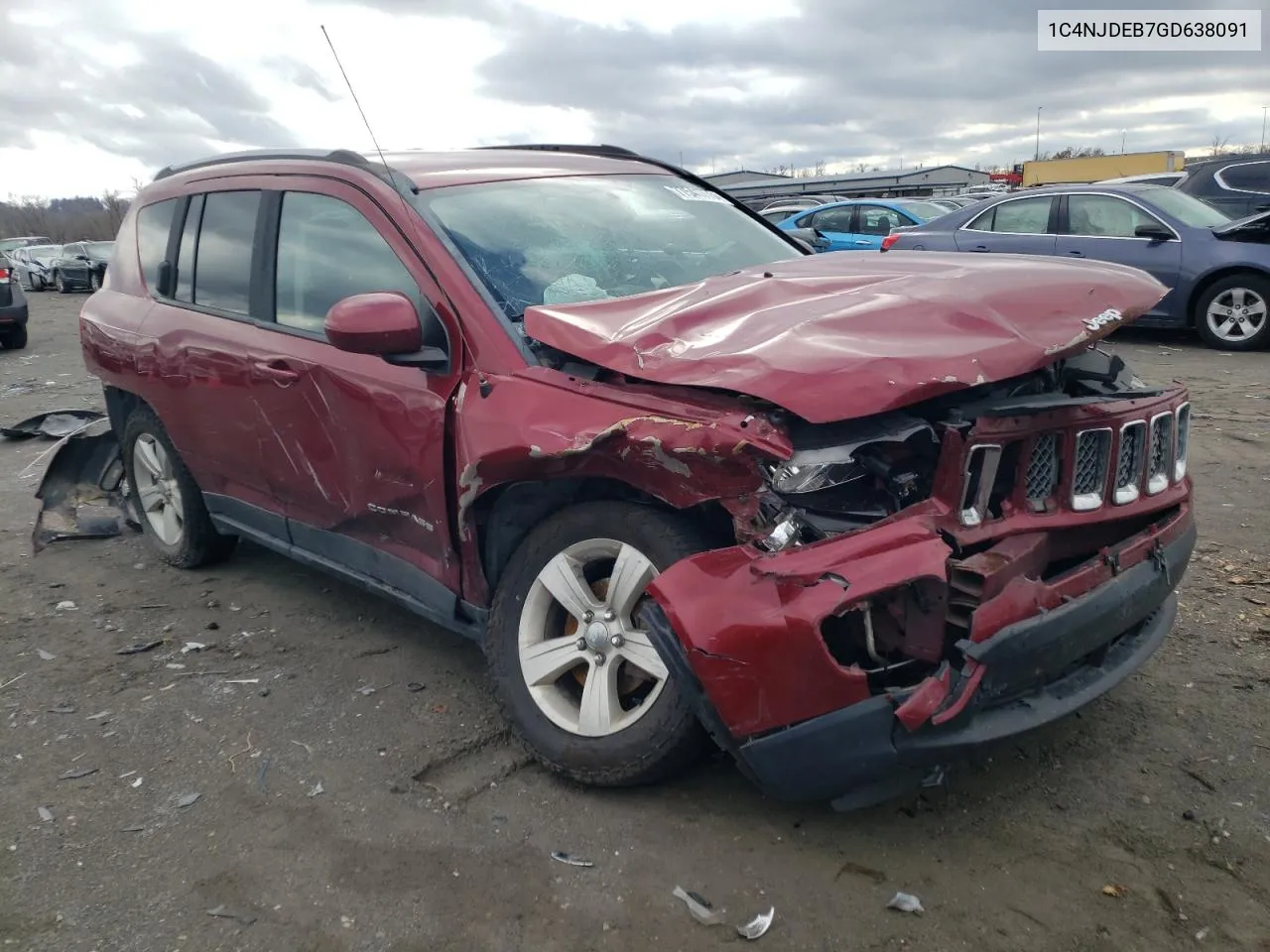 2016 Jeep Compass Latitude VIN: 1C4NJDEB7GD638091 Lot: 40140134