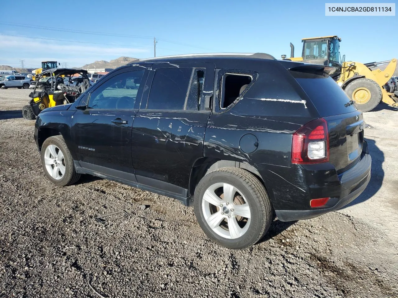 2016 Jeep Compass Sport VIN: 1C4NJCBA2GD811134 Lot: 49782974