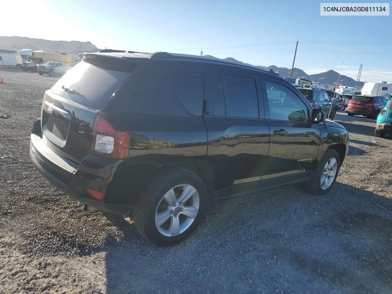 2016 Jeep Compass Sport VIN: 1C4NJCBA2GD811134 Lot: 49782974