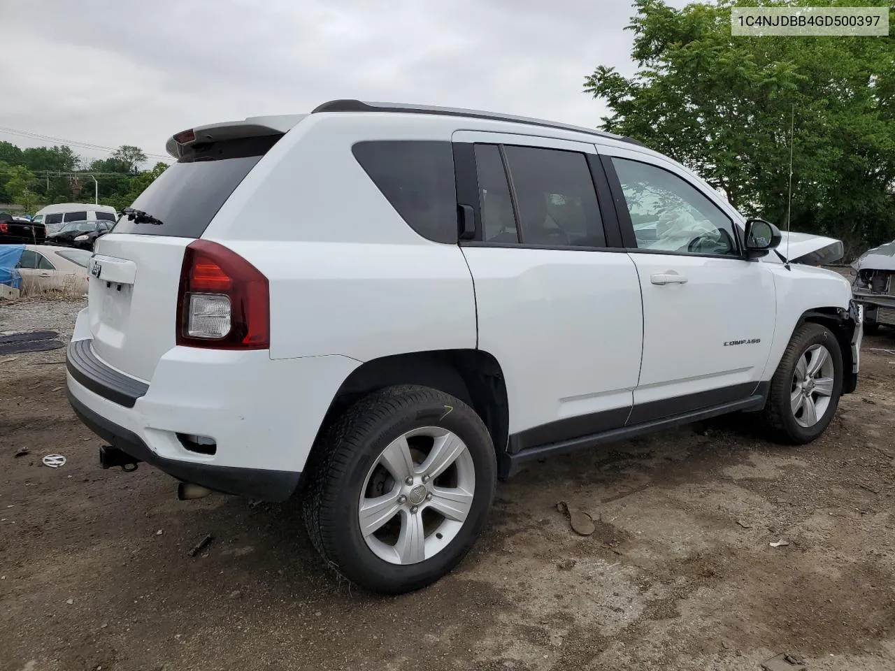 2016 Jeep Compass Sport VIN: 1C4NJDBB4GD500397 Lot: 53823694