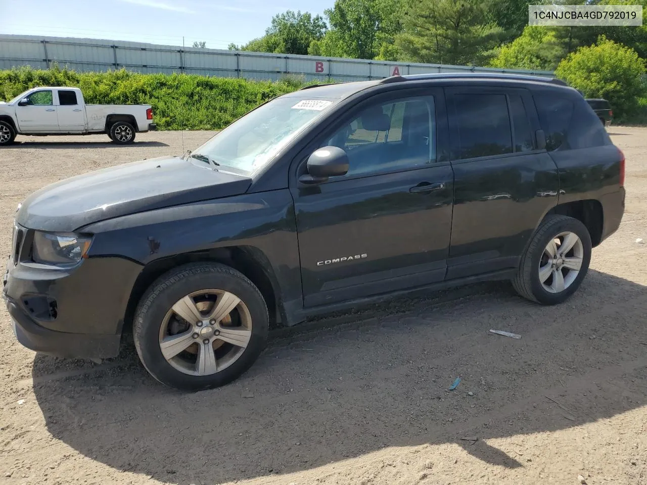 2016 Jeep Compass Sport VIN: 1C4NJCBA4GD792019 Lot: 56638814