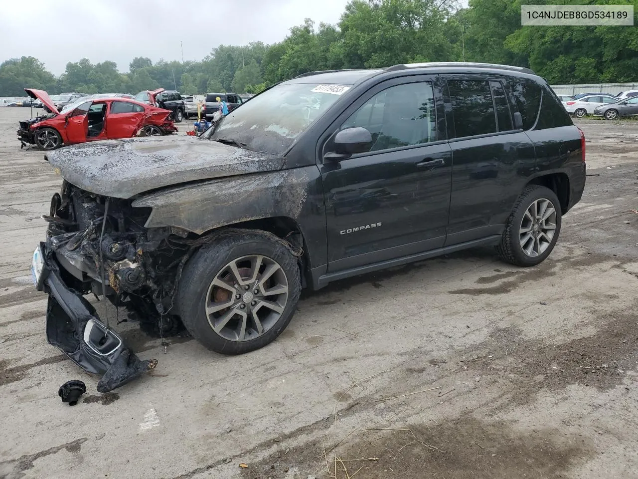 2016 Jeep Compass Latitude VIN: 1C4NJDEB8GD534189 Lot: 57779453