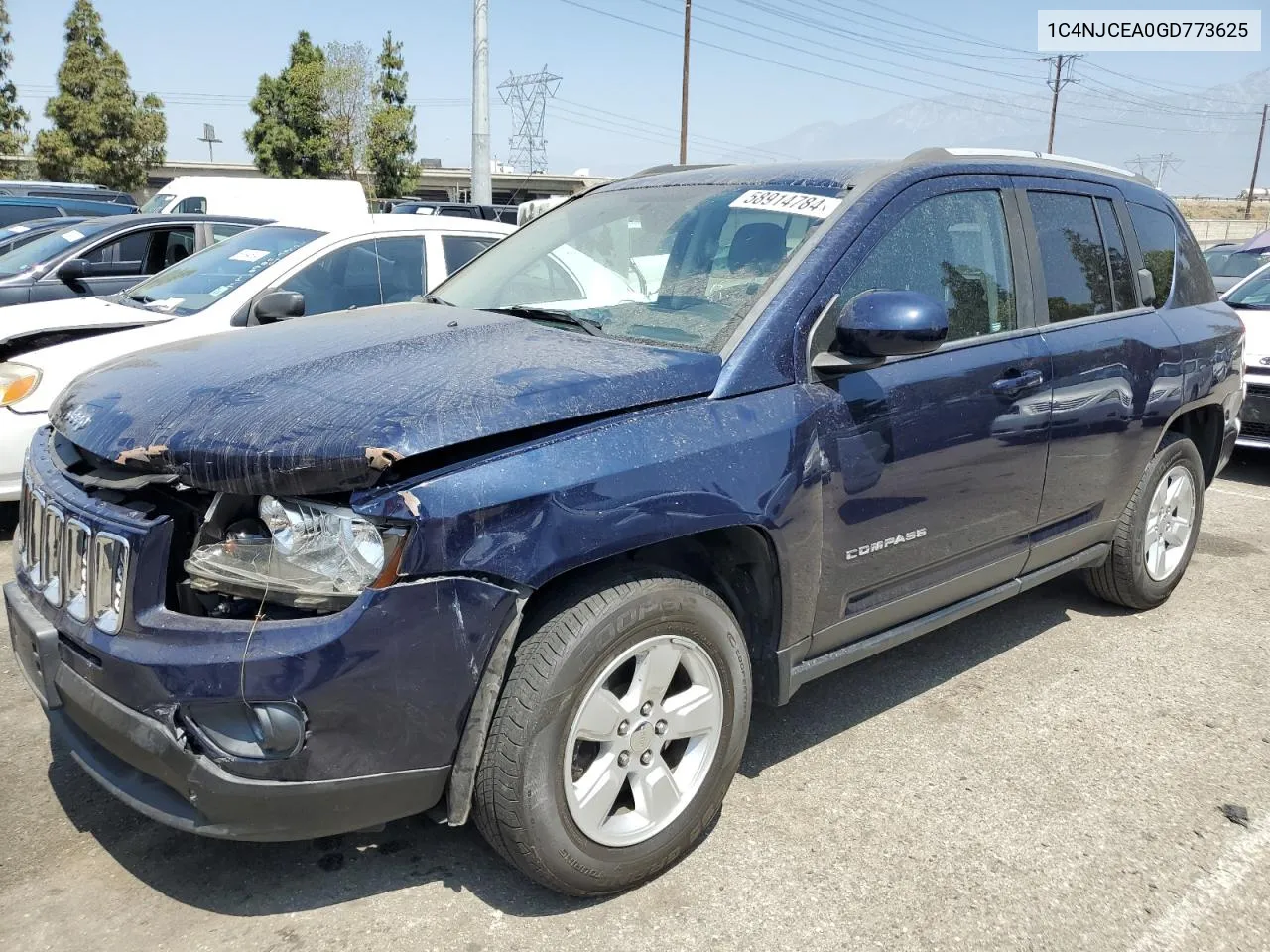 2016 Jeep Compass Latitude VIN: 1C4NJCEA0GD773625 Lot: 58914784