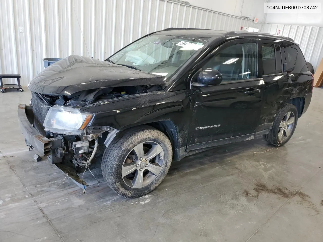 2016 Jeep Compass Latitude VIN: 1C4NJDEB0GD708742 Lot: 59473974