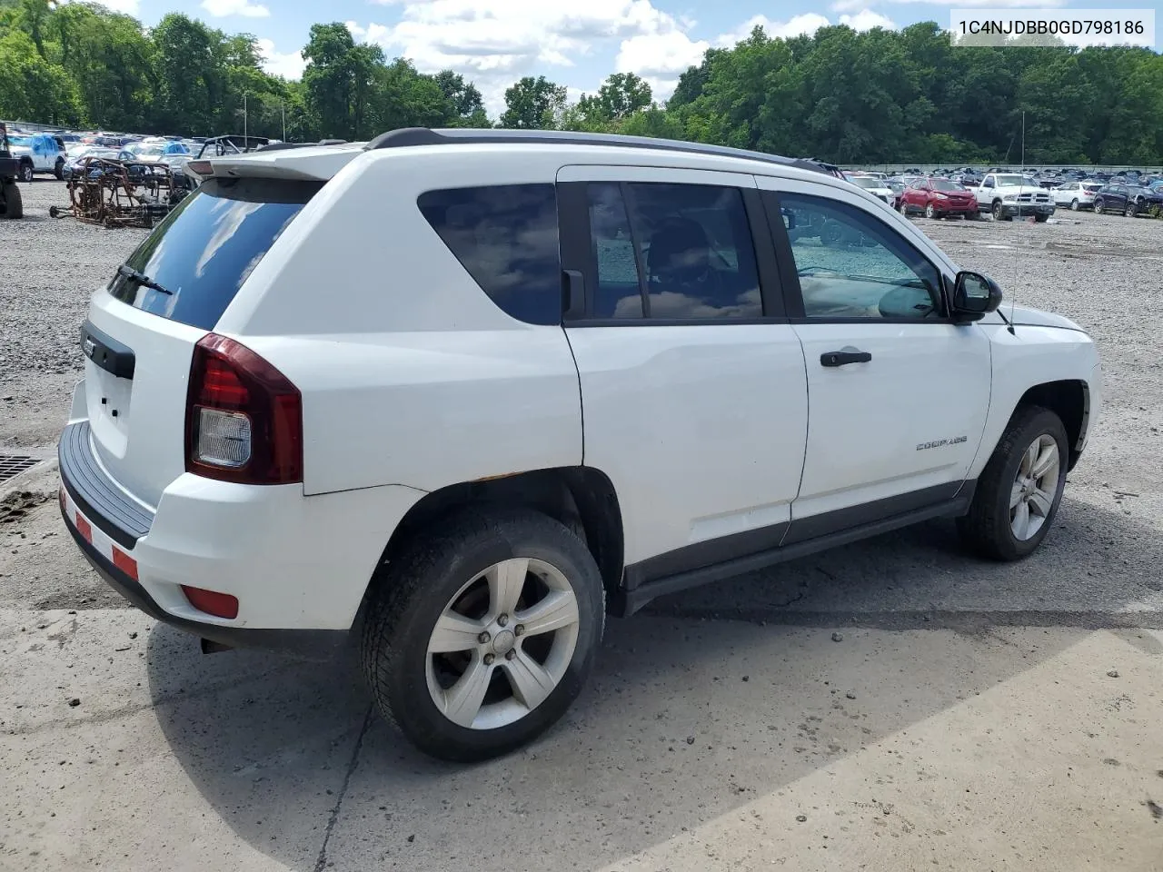 2016 Jeep Compass Sport VIN: 1C4NJDBB0GD798186 Lot: 59726714