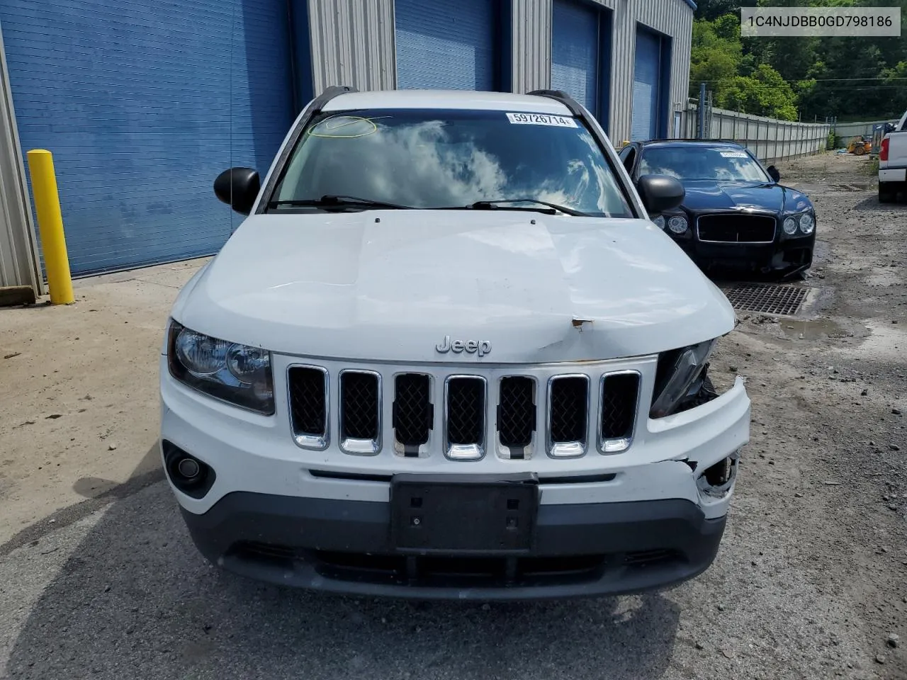 2016 Jeep Compass Sport VIN: 1C4NJDBB0GD798186 Lot: 59726714