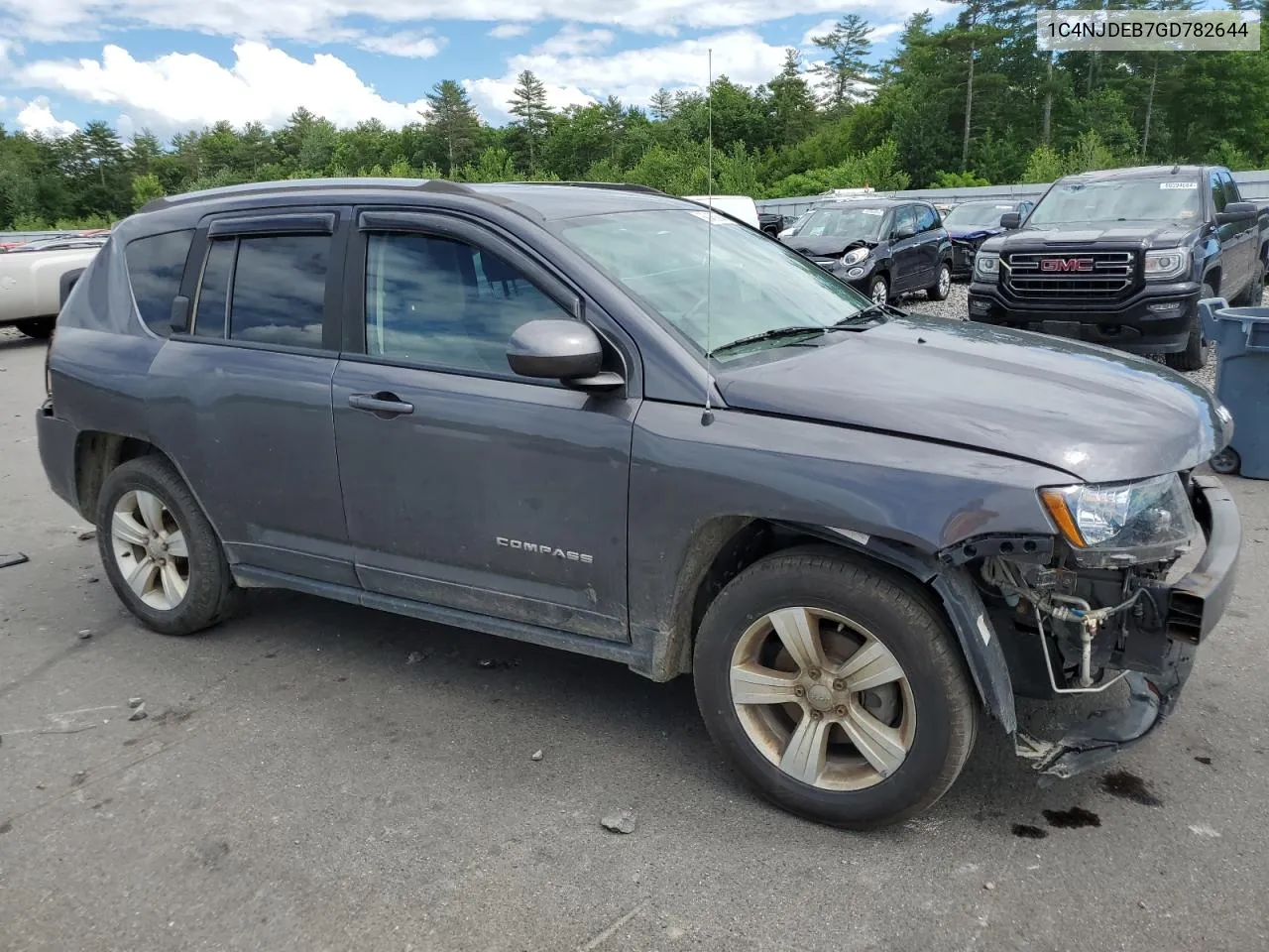 2016 Jeep Compass Latitude VIN: 1C4NJDEB7GD782644 Lot: 60480664