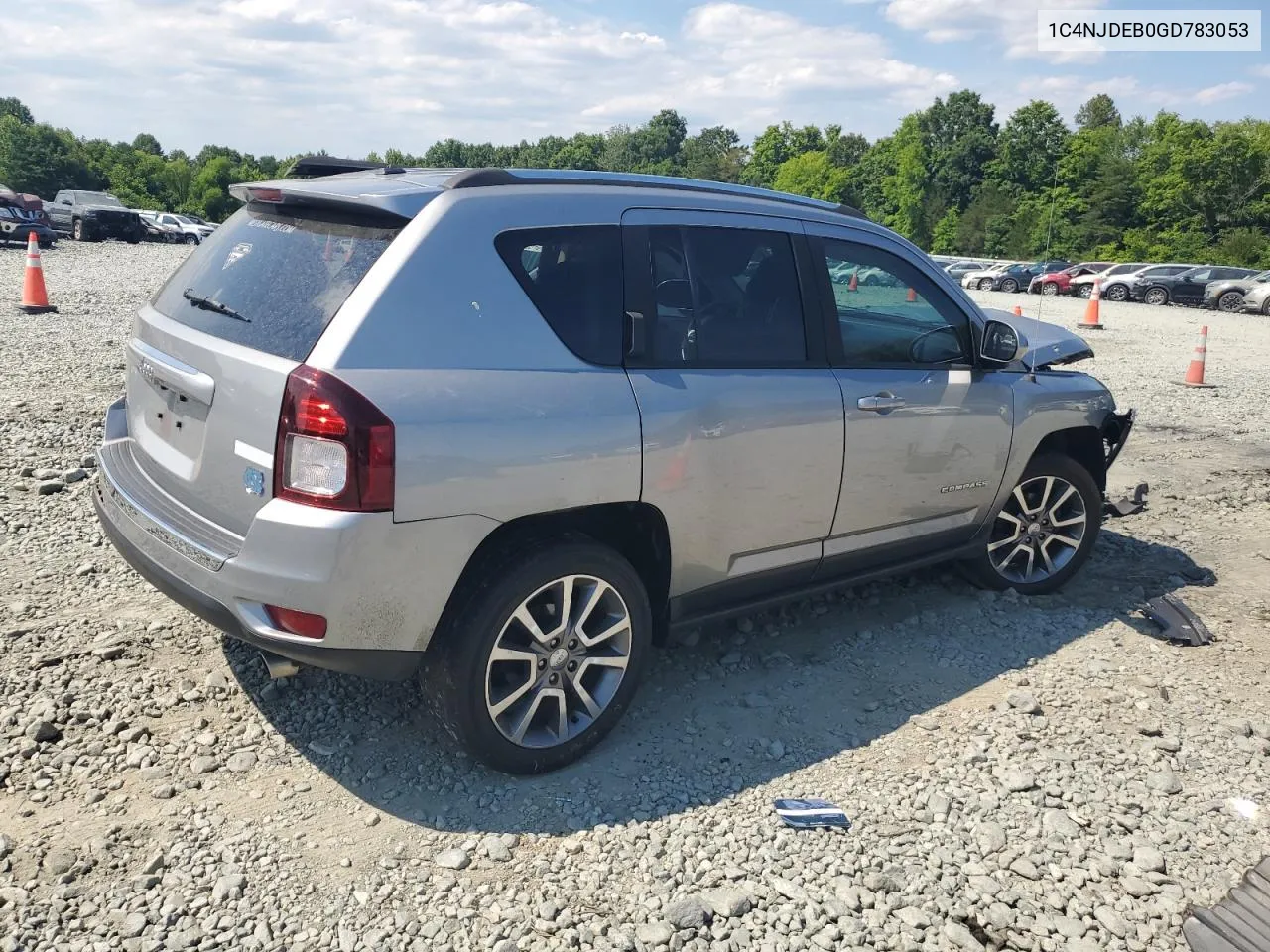 2016 Jeep Compass Latitude VIN: 1C4NJDEB0GD783053 Lot: 61160024