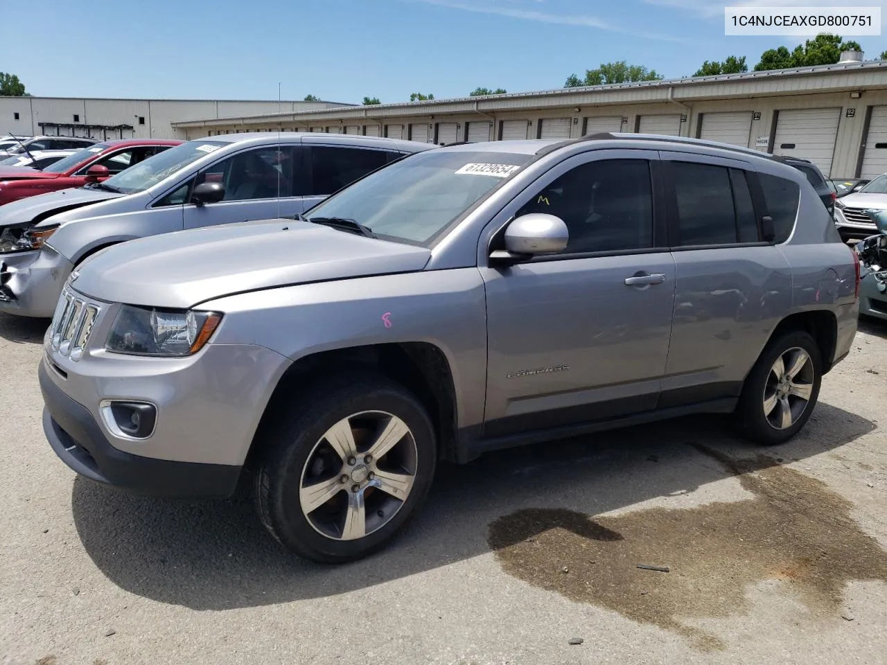 2016 Jeep Compass Latitude VIN: 1C4NJCEAXGD800751 Lot: 61329654