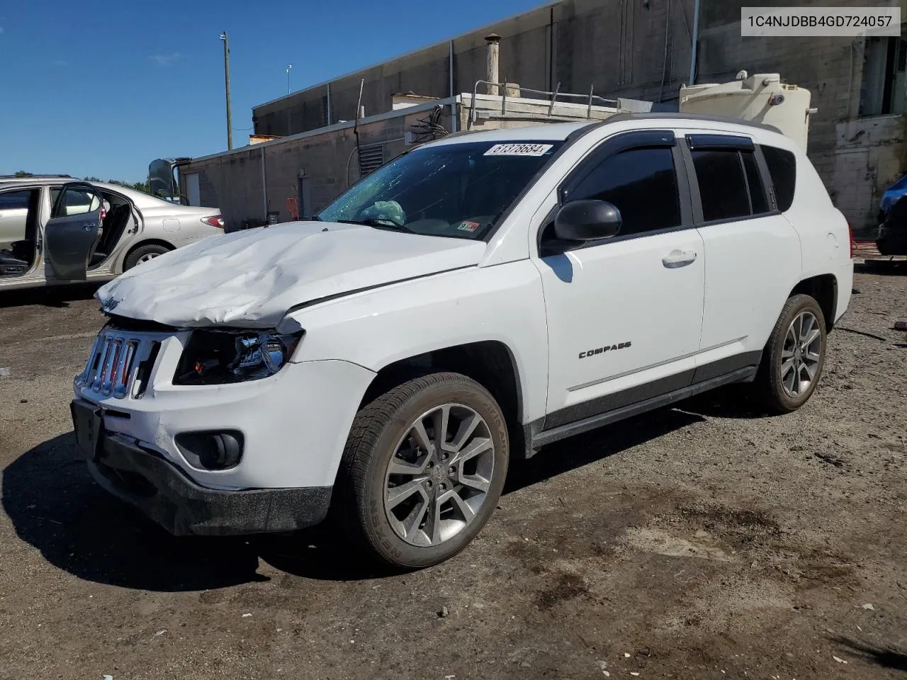 2016 Jeep Compass Sport VIN: 1C4NJDBB4GD724057 Lot: 61378684