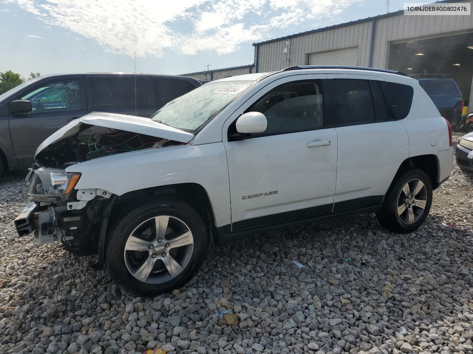 2016 Jeep Compass Latitude VIN: 1C4NJDEB4GD802476 Lot: 62356764