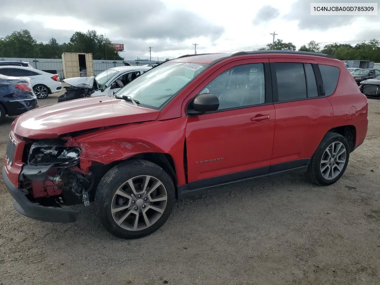 2016 Jeep Compass Sport VIN: 1C4NJCBA0GD785309 Lot: 62400834