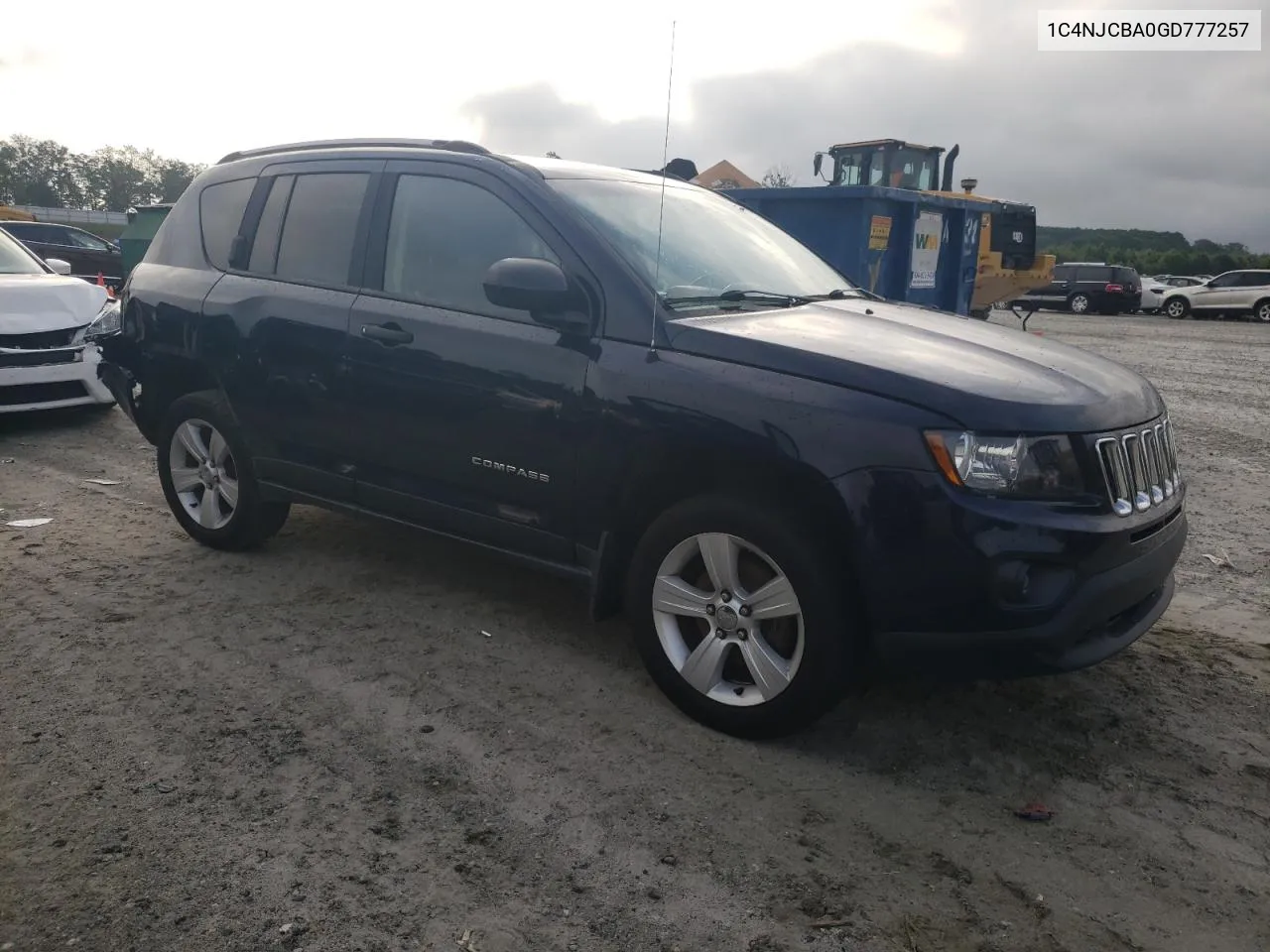 2016 Jeep Compass Sport VIN: 1C4NJCBA0GD777257 Lot: 63017034