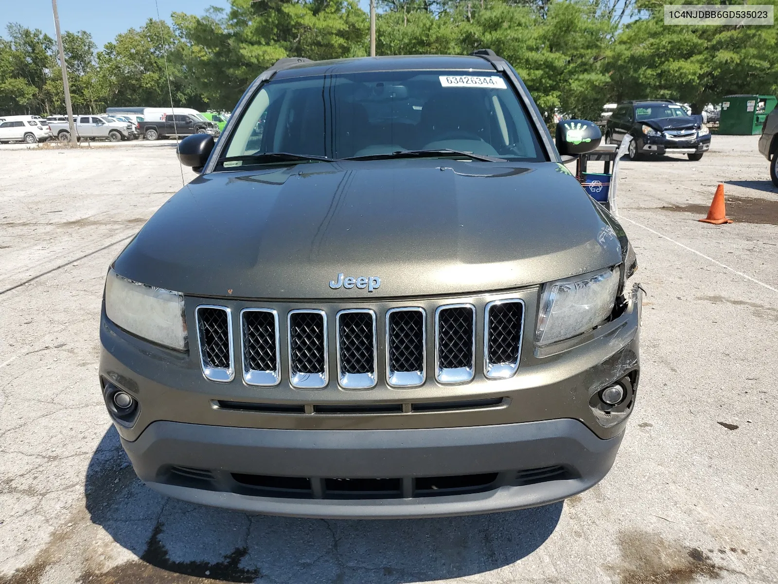 2016 Jeep Compass Sport VIN: 1C4NJDBB6GD535023 Lot: 63426344