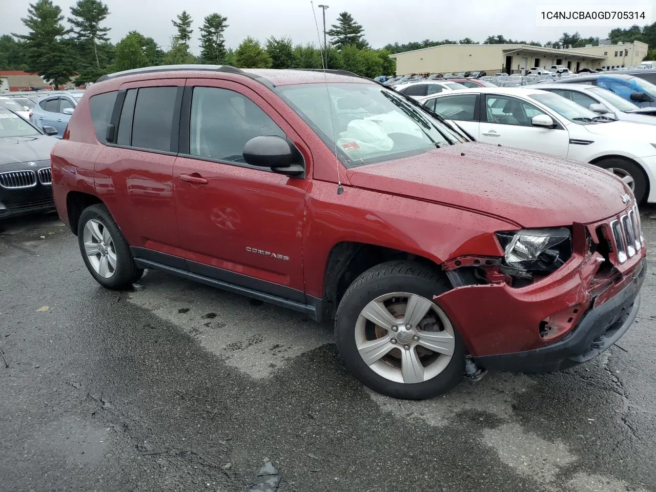 2016 Jeep Compass Sport VIN: 1C4NJCBA0GD705314 Lot: 65736634