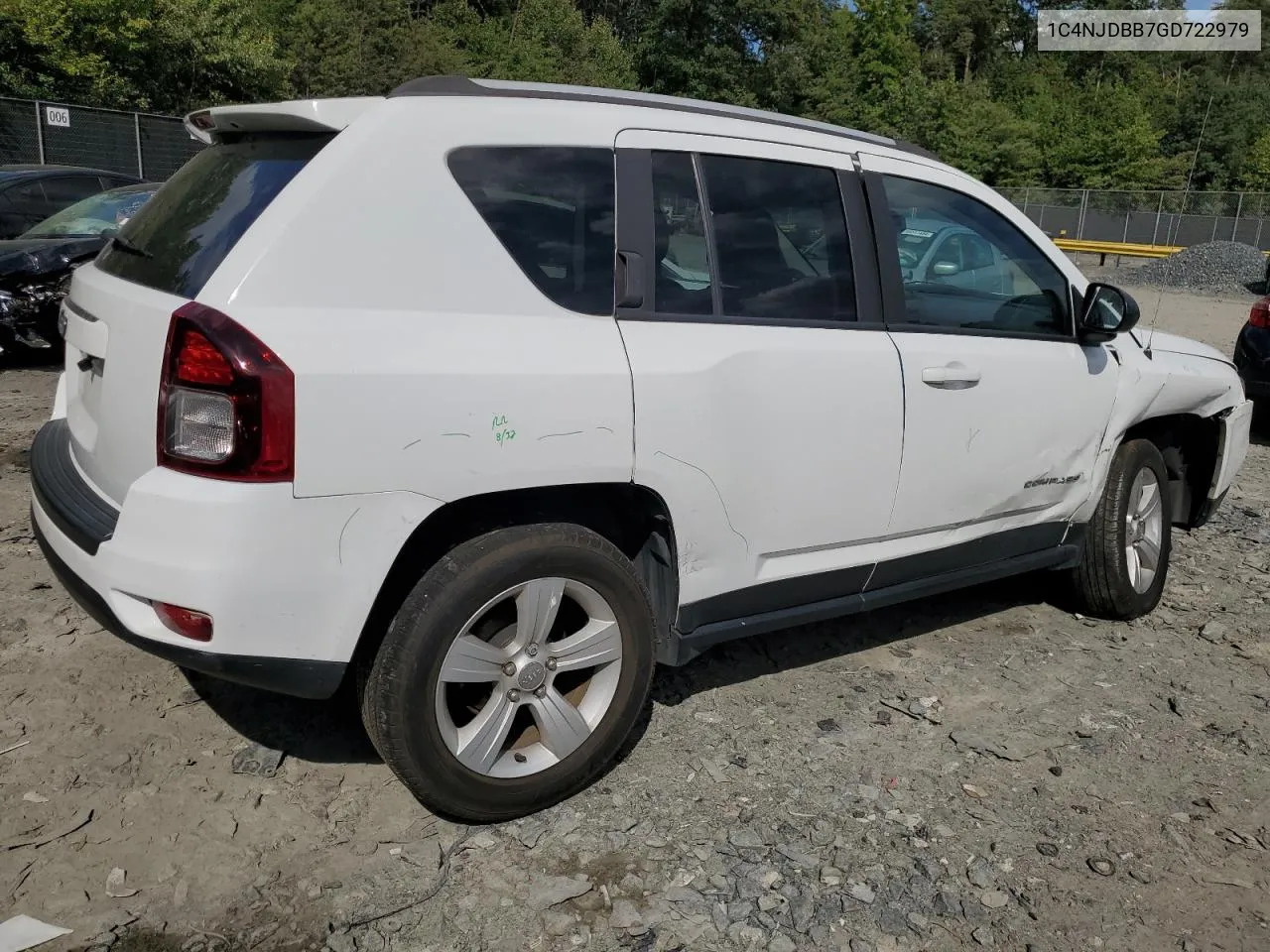 2016 Jeep Compass Sport VIN: 1C4NJDBB7GD722979 Lot: 66676364