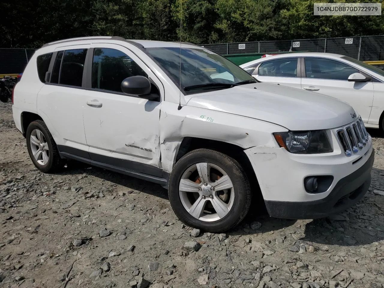 2016 Jeep Compass Sport VIN: 1C4NJDBB7GD722979 Lot: 66676364