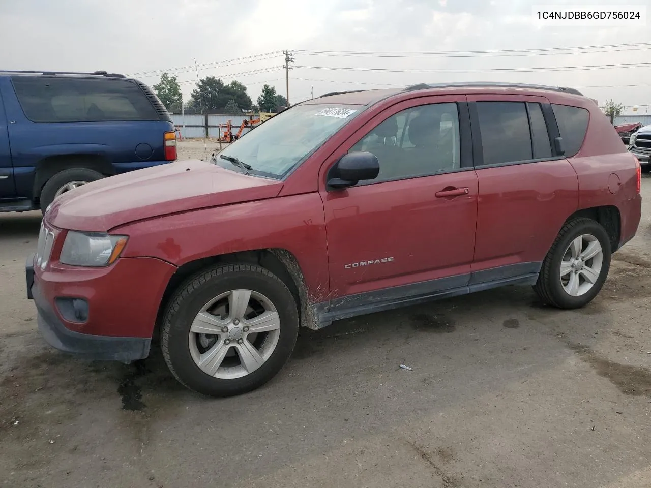 2016 Jeep Compass Sport VIN: 1C4NJDBB6GD756024 Lot: 66817634