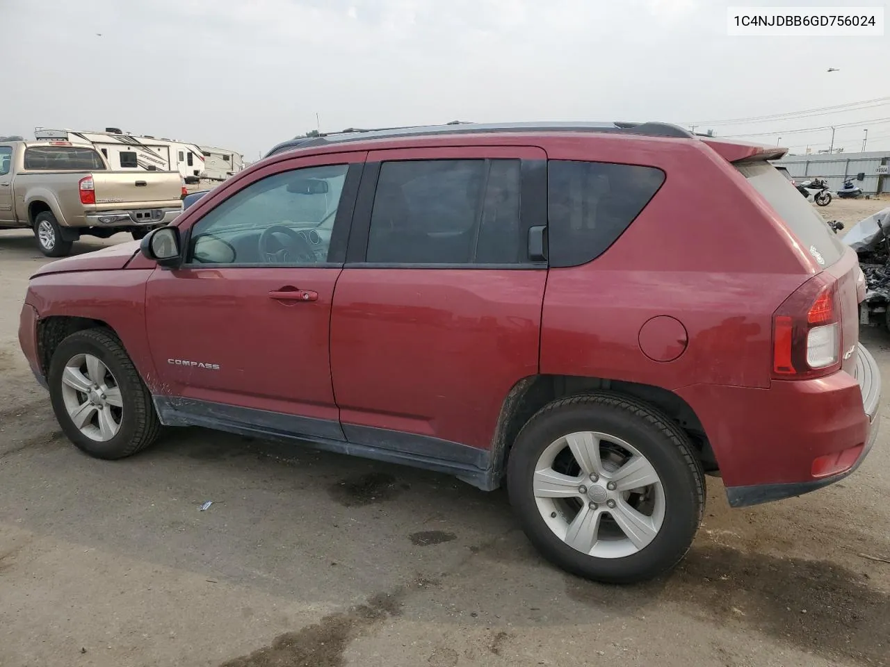 2016 Jeep Compass Sport VIN: 1C4NJDBB6GD756024 Lot: 66817634