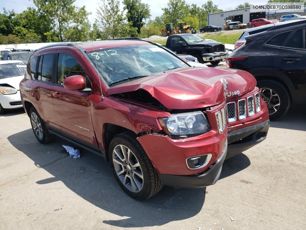 2016 Jeep Compass Latitude VIN: 1C4NJDEB7GD598580 Lot: 67844034