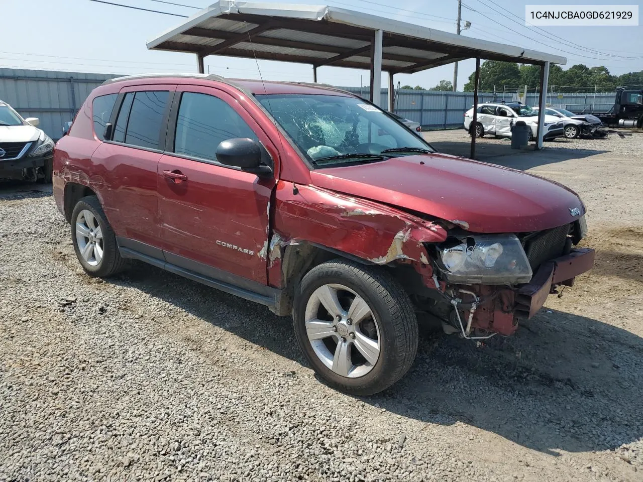 2016 Jeep Compass Sport VIN: 1C4NJCBA0GD621929 Lot: 68302594